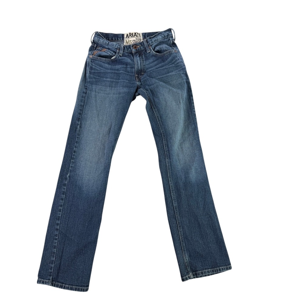 Ariat M5 Slim Straight Jeans Mens 28x34 Blue Medium Wash Western Denim
